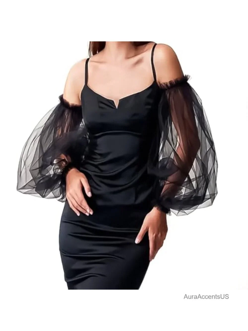 Fingerless Ruffled Tulle Gloves Detachable Sleeves Bridal Wedding Accessories